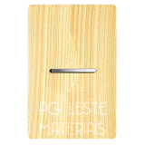 Conjunto Interruptor Simples Horizontal 4x2 - Novara Especiais Maple